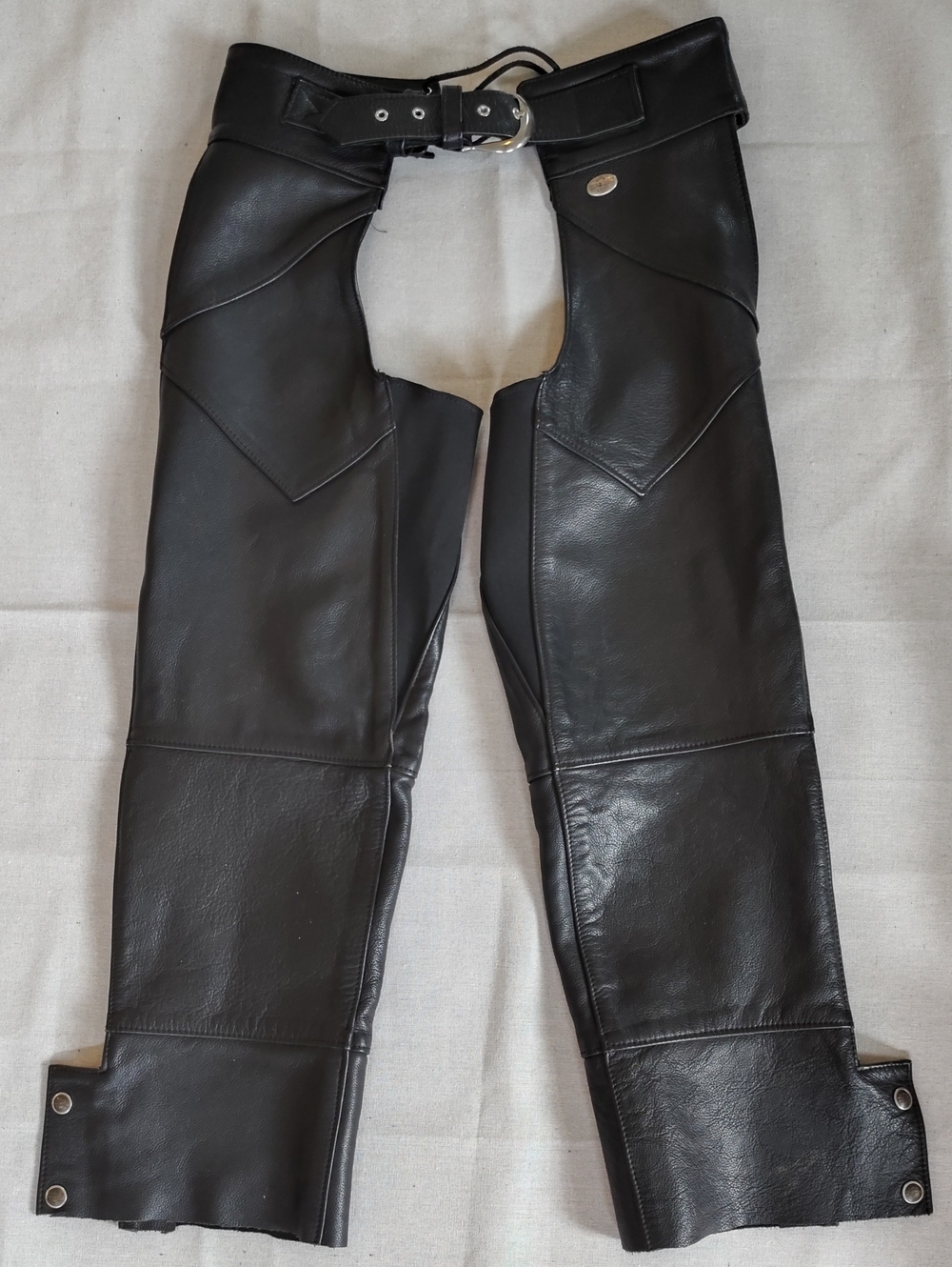 Vintage Harley-Davidson Genuine Leather Motorcycle Chaps | Made in USA | Medium